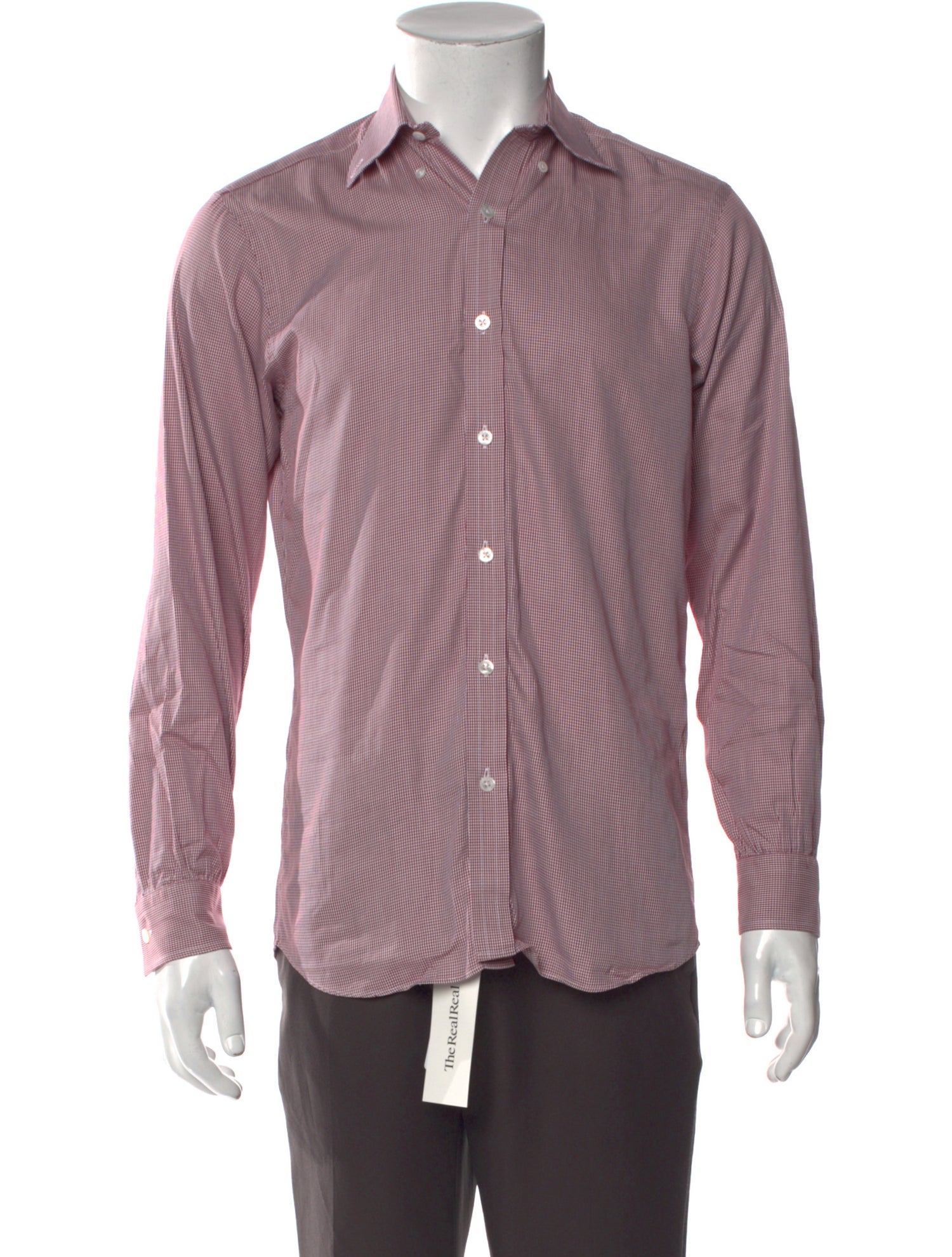 Turnbull & Asser Plaid Print Long Sleeve Shirt