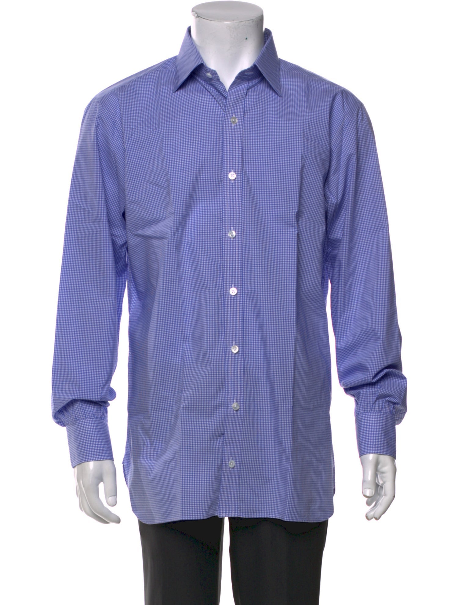 Turnbull & Asser Plaid Print Long Sleeve Shirt