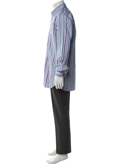 Turnbull & Asser Striped Long Sleeve Dress Shirt