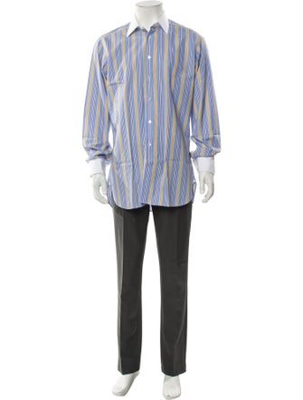Turnbull & Asser Striped Long Sleeve Dress Shirt