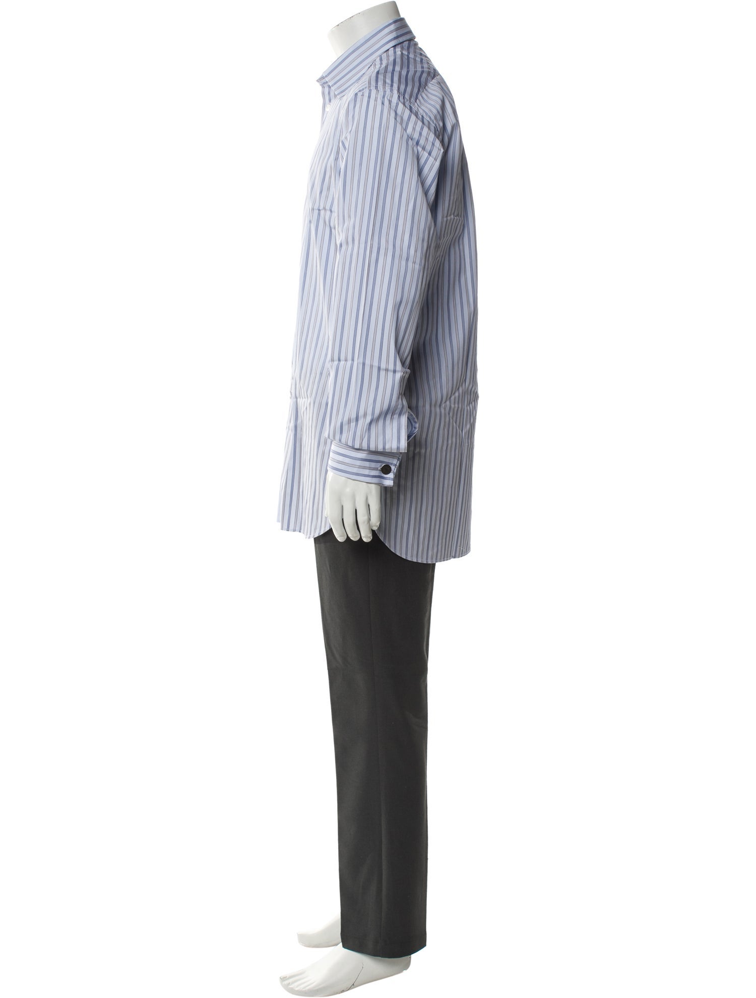 Turnbull & Asser Striped Long Sleeve Dress Shirt