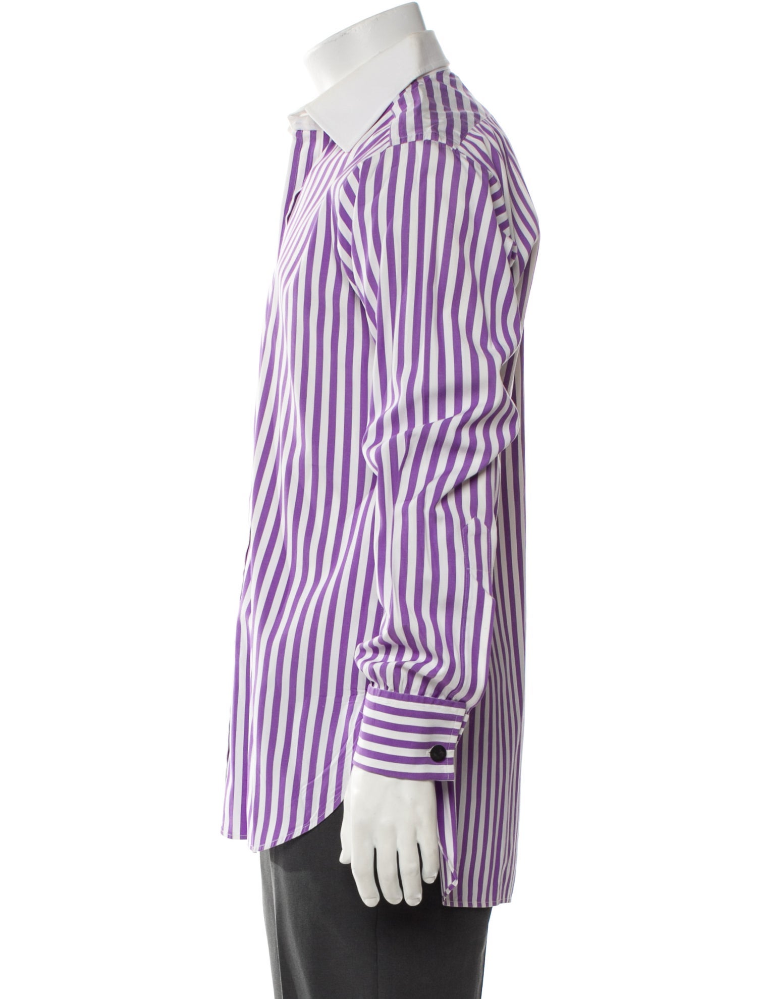 Turnbull & Asser Striped Long Sleeve Dress Shirt