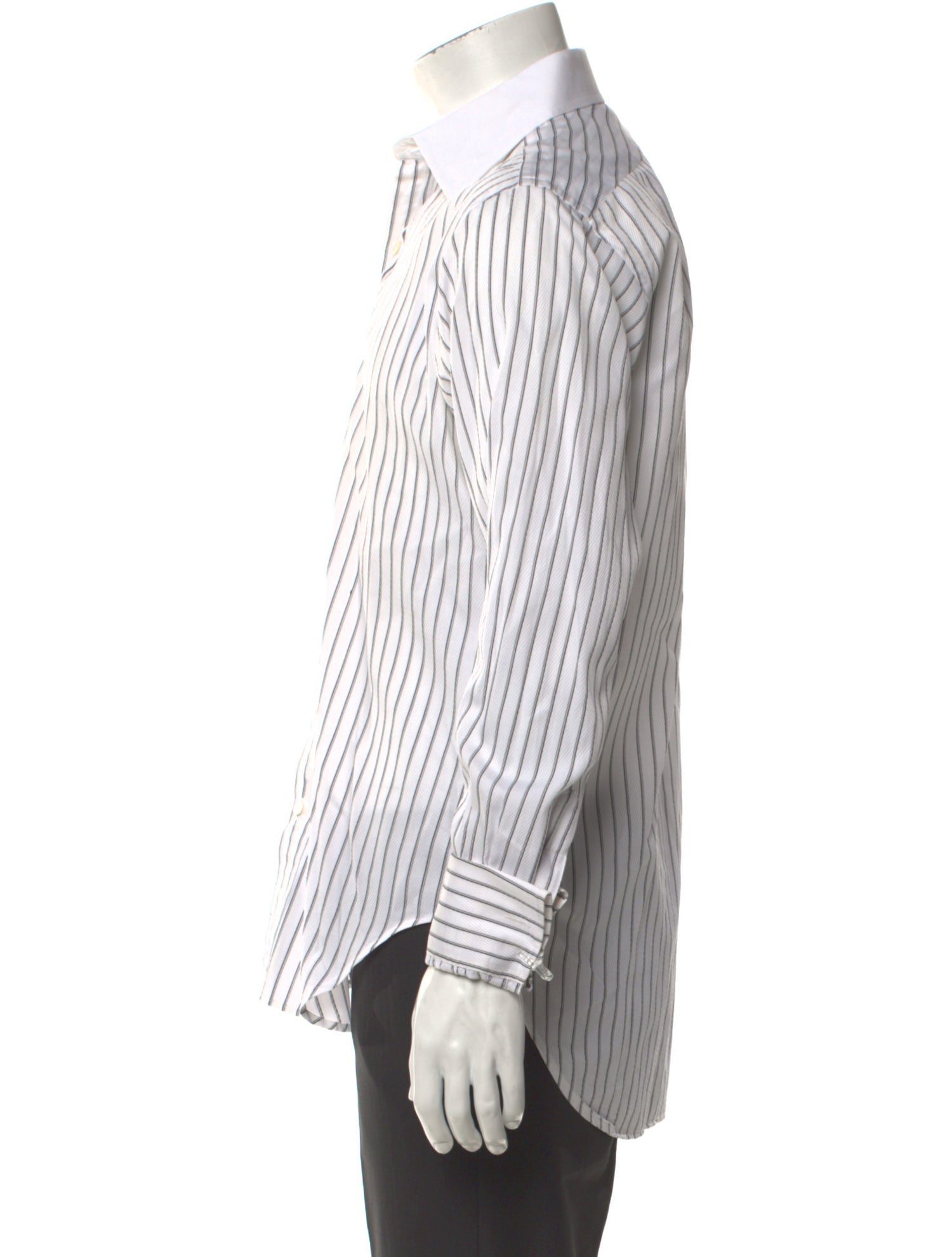 Turnbull & Asser Striped Long Sleeve Dress Shirt