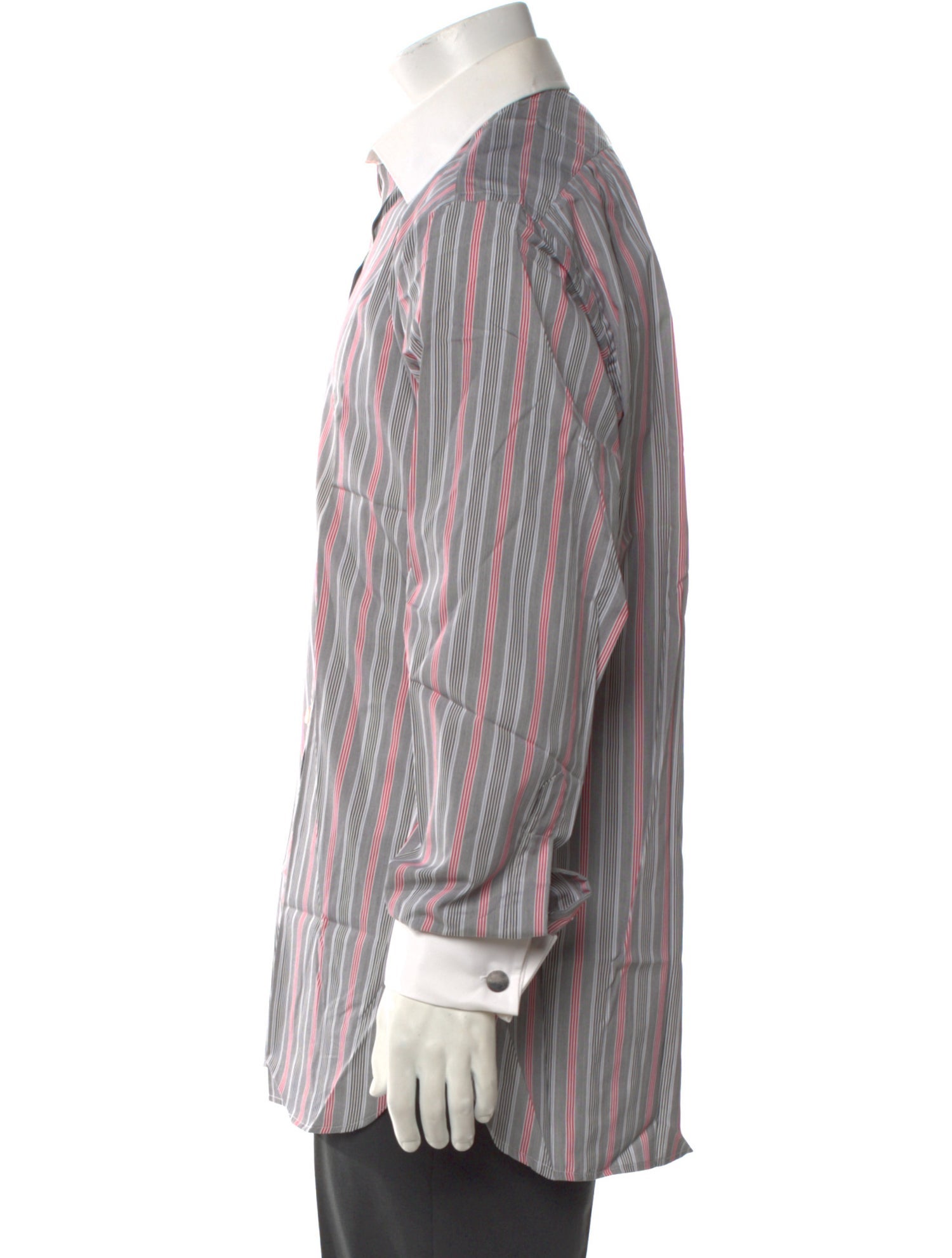 Turnbull & Asser Striped Long Sleeve Dress Shirt