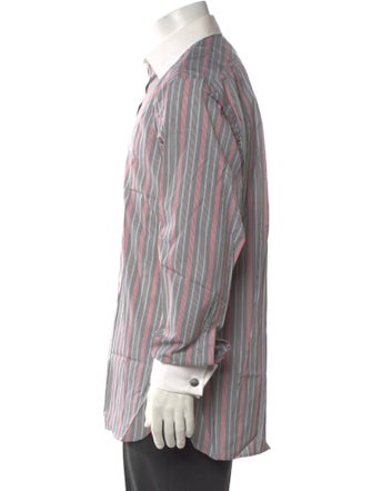 Turnbull & Asser Striped Long Sleeve Dress Shirt