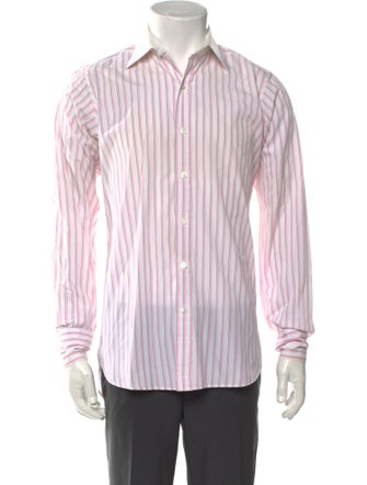 Turnbull & Asser Striped Long Sleeve Dress Shirt