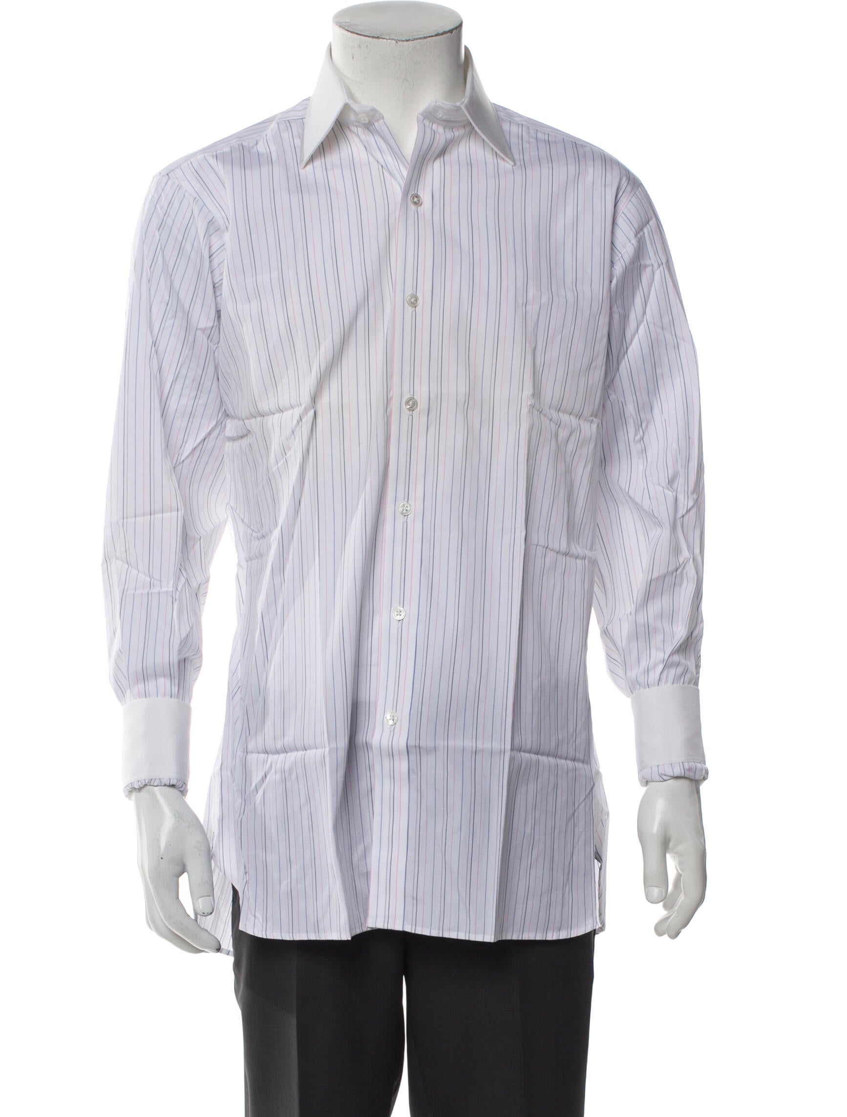Turnbull & Asser Striped Long Sleeve Dress Shirt