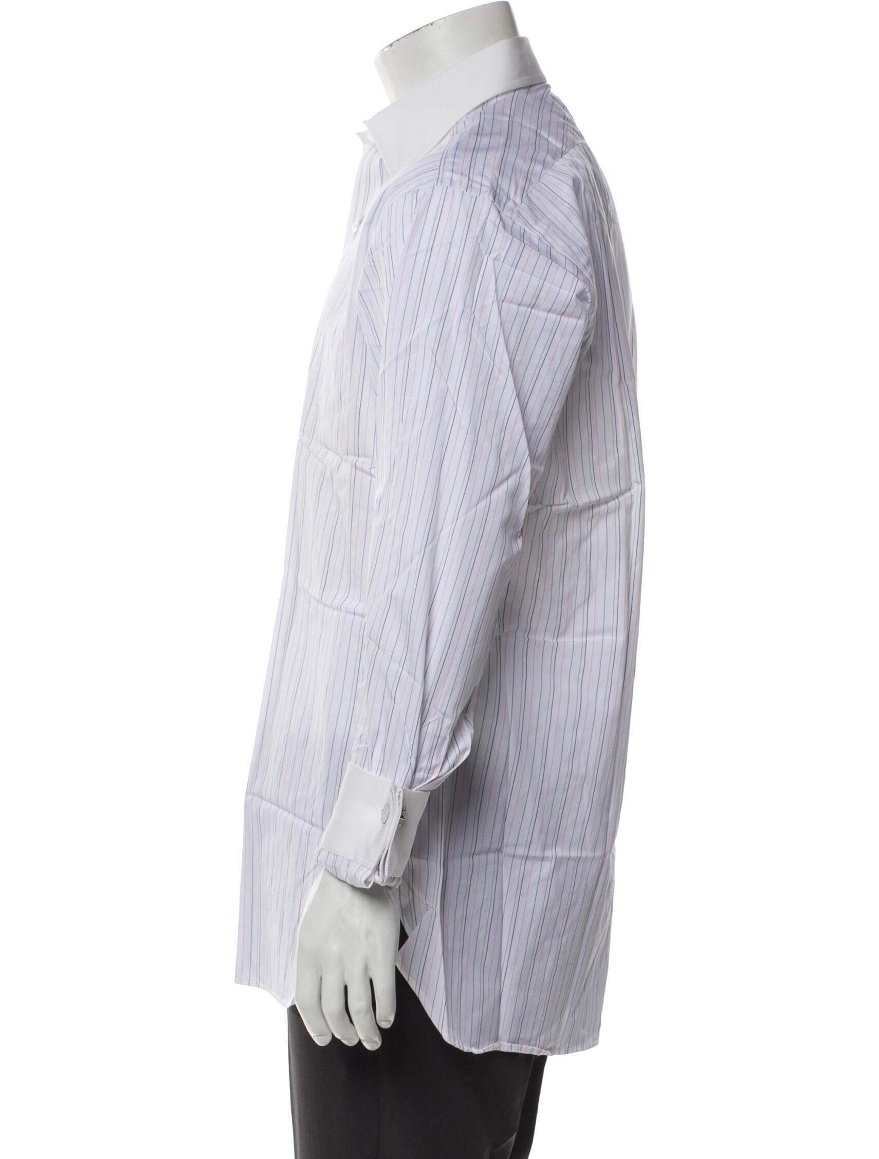 Turnbull & Asser Striped Long Sleeve Dress Shirt