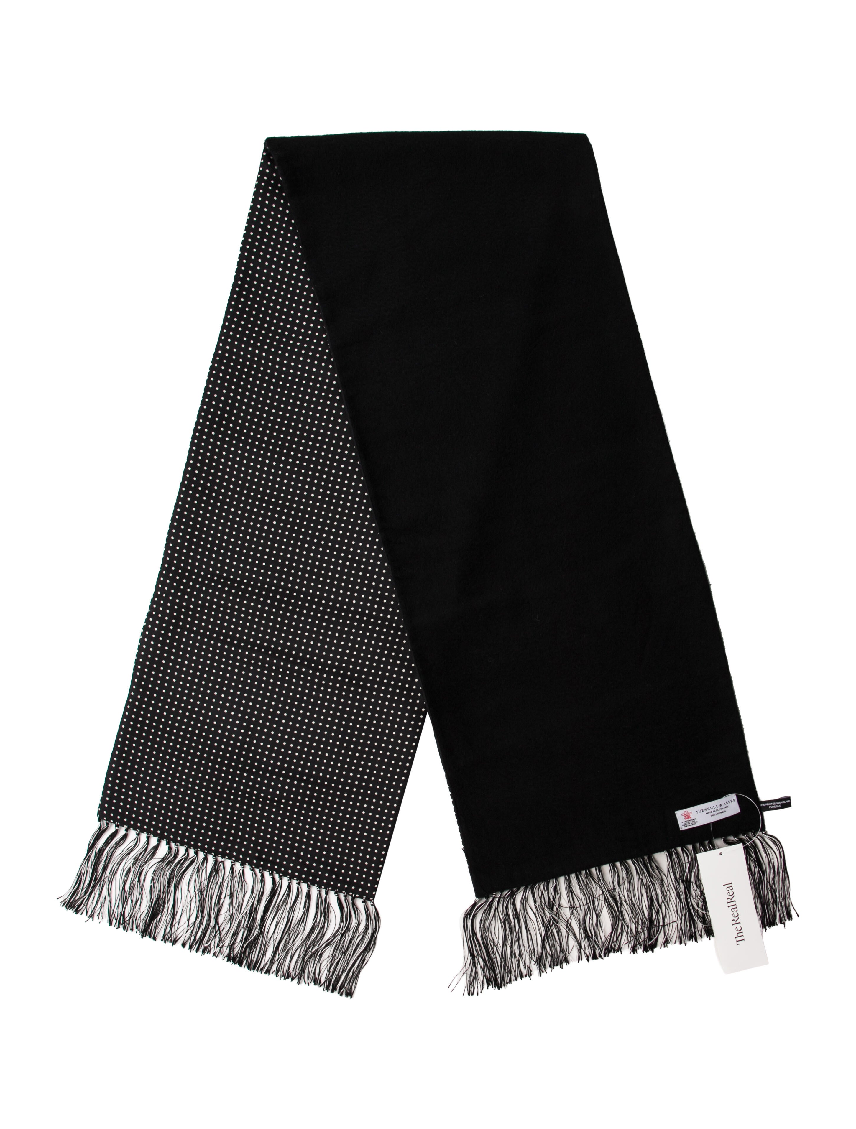 Turnbull & Asser Cashmere Polka Dot Print Shawl