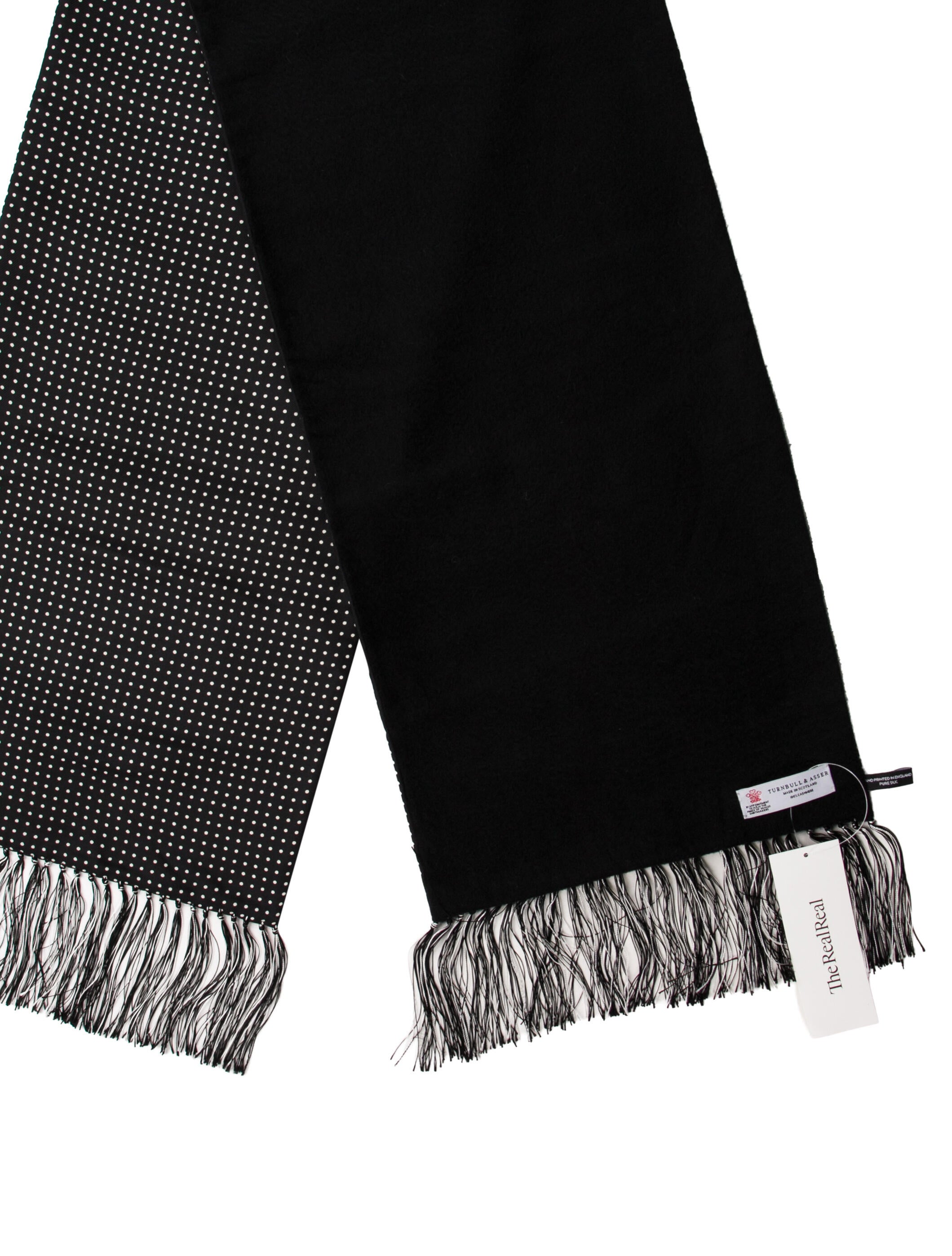 Turnbull & Asser Cashmere Polka Dot Print Shawl