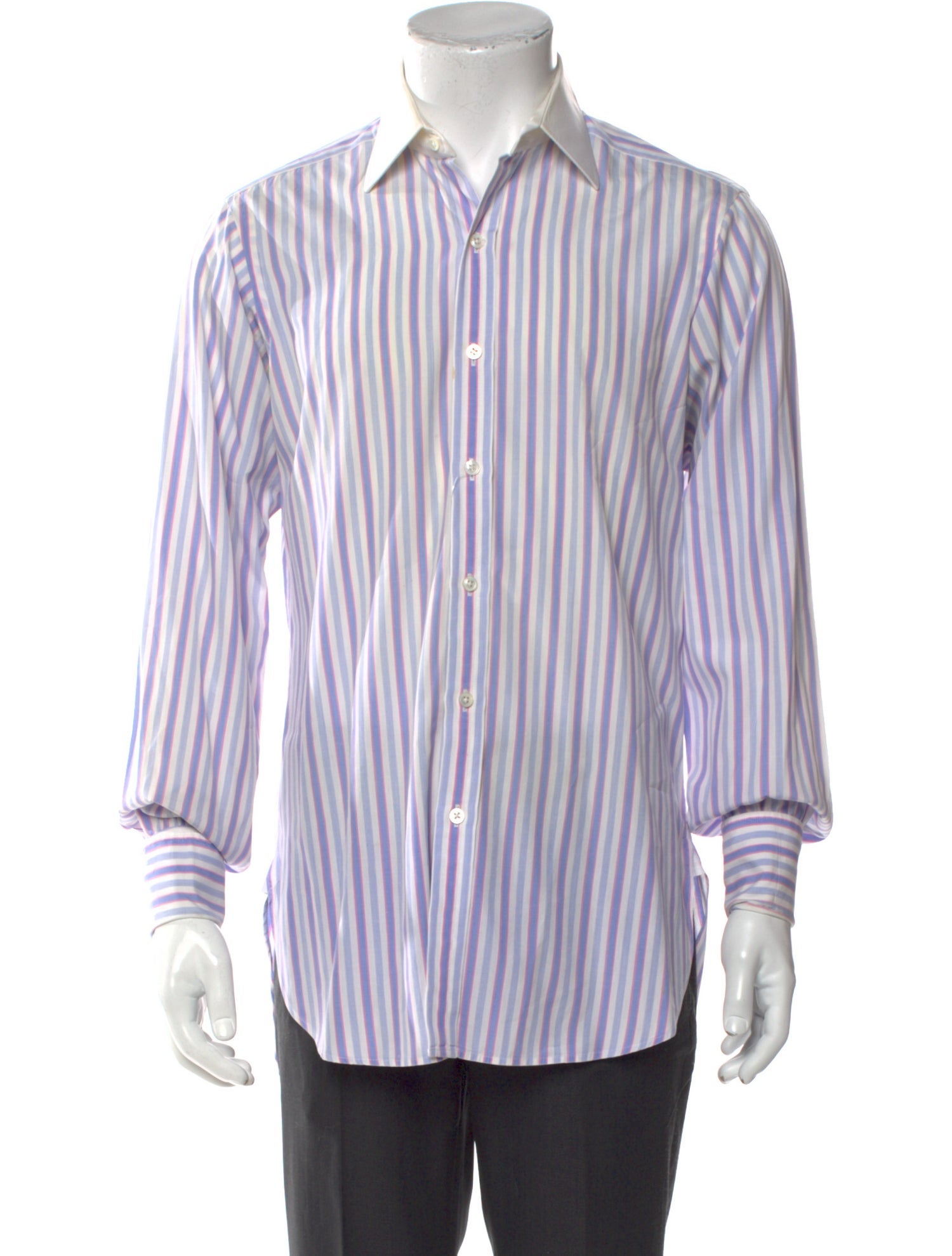 Turnbull & Asser Striped Long Sleeve Dress Shirt