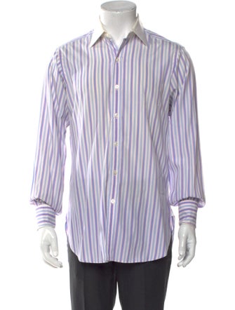 Turnbull & Asser Striped Long Sleeve Dress Shirt