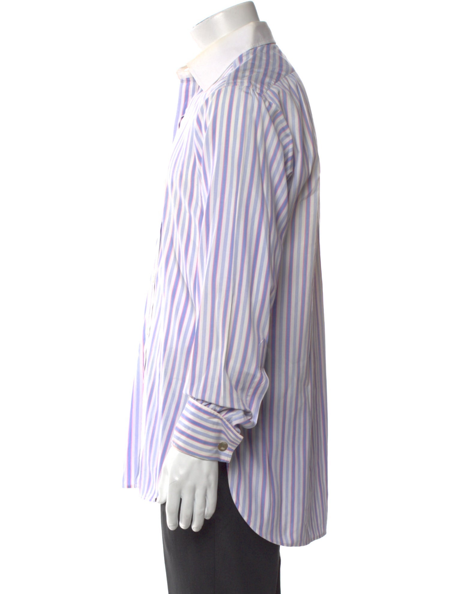 Turnbull & Asser Striped Long Sleeve Dress Shirt