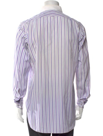Turnbull & Asser Striped Long Sleeve Dress Shirt