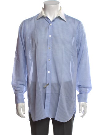 Turnbull & Asser Striped Long Sleeve Dress Shirt