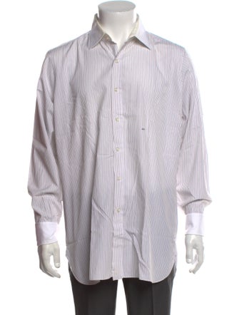 Turnbull & Asser Striped Long Sleeve Dress Shirt