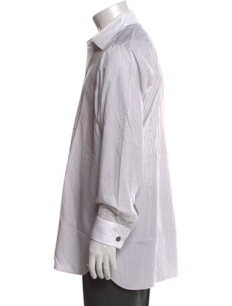 Turnbull & Asser Striped Long Sleeve Dress Shirt