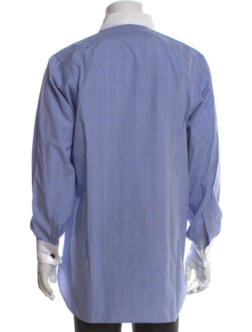 Turnbull & Asser Plaid Print Long Sleeve Dress Shirt