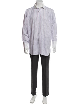 Turnbull & Asser Striped Long Sleeve Dress Shirt