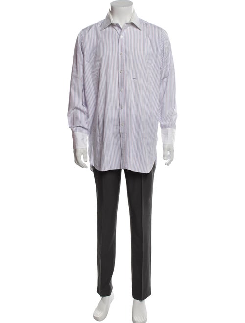 Turnbull & Asser Striped Long Sleeve Dress Shirt