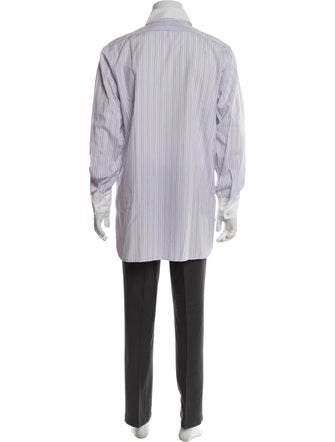 Turnbull & Asser Striped Long Sleeve Dress Shirt