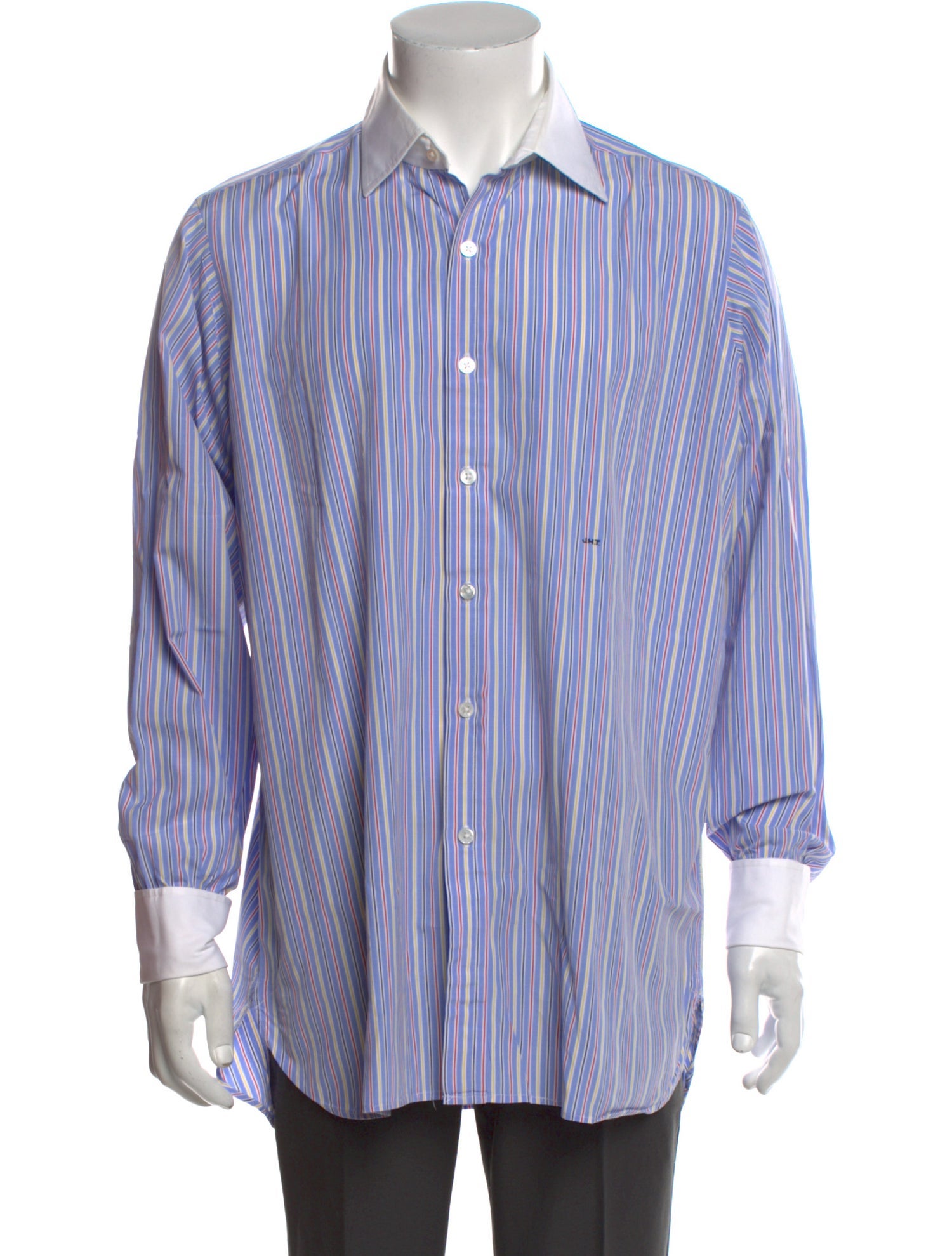 Turnbull & Asser Striped Long Sleeve Dress Shirt