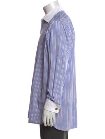 Turnbull & Asser Striped Long Sleeve Dress Shirt