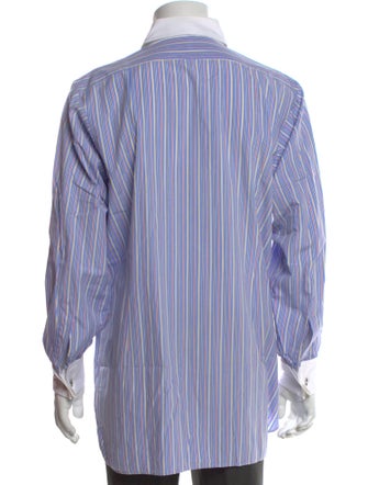 Turnbull & Asser Striped Long Sleeve Dress Shirt