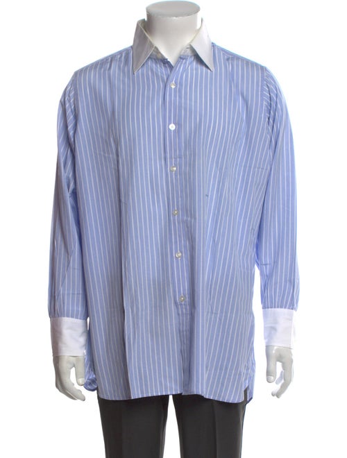 Turnbull & Asser Striped Long Sleeve Dress Shirt