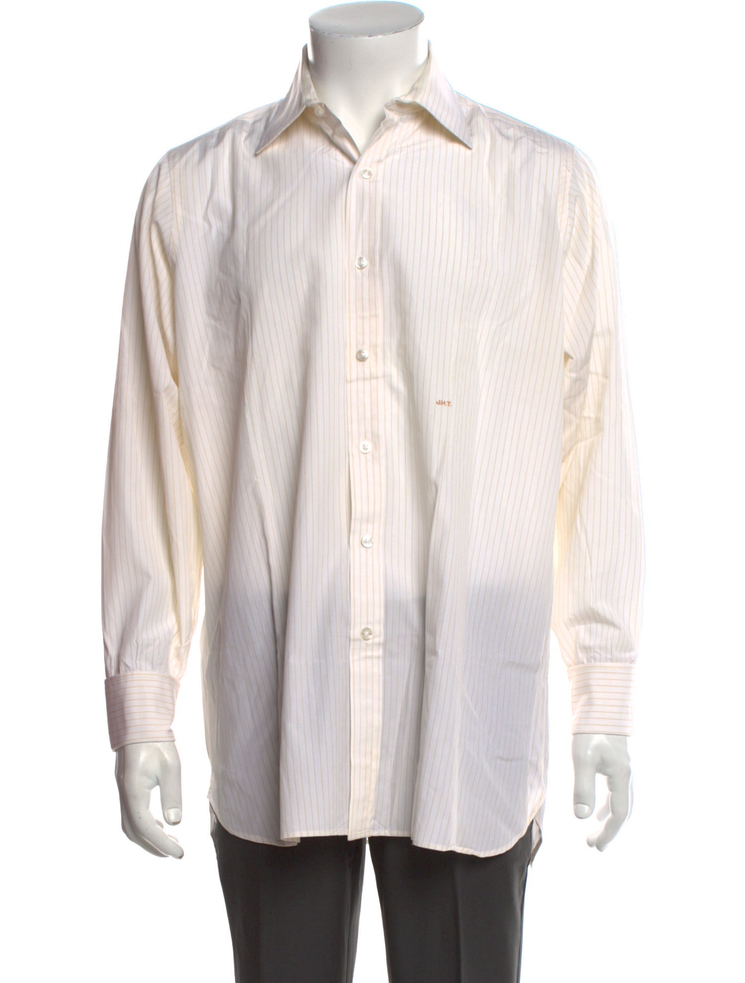 Turnbull & Asser Striped Long Sleeve Dress Shirt