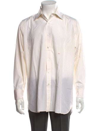 Turnbull & Asser Striped Long Sleeve Dress Shirt