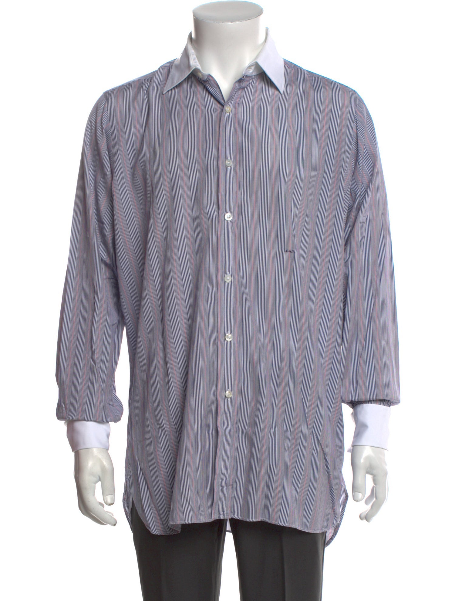 Turnbull & Asser Striped Long Sleeve Dress Shirt