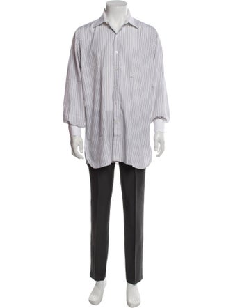 Turnbull & Asser Striped Long Sleeve Dress Shirt