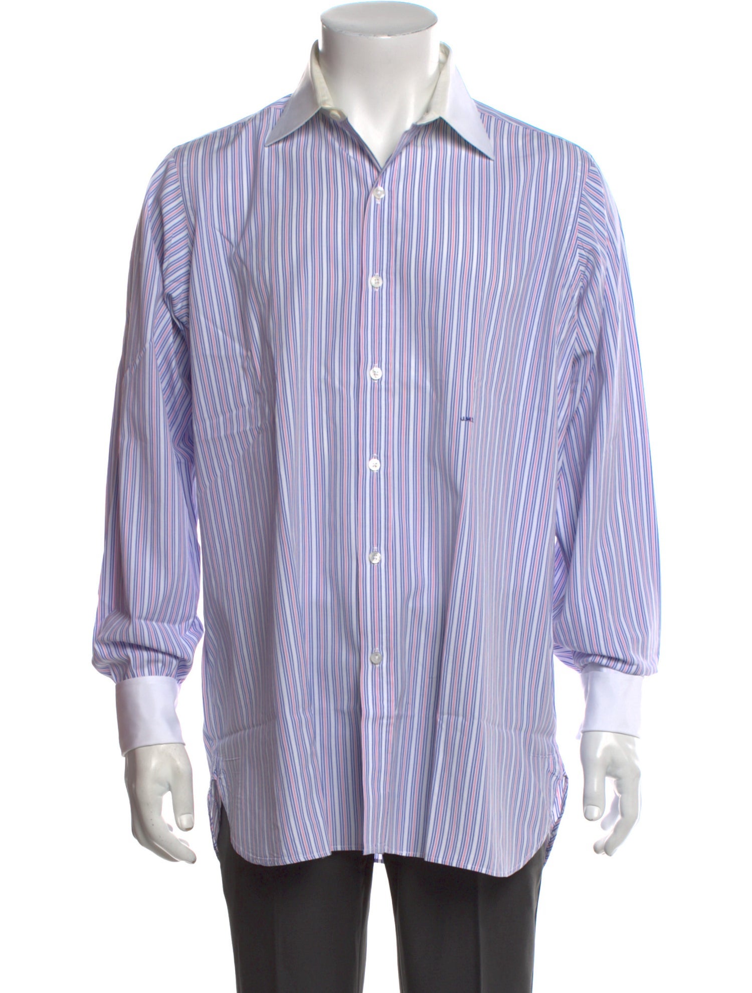 Turnbull & Asser Striped Long Sleeve Dress Shirt
