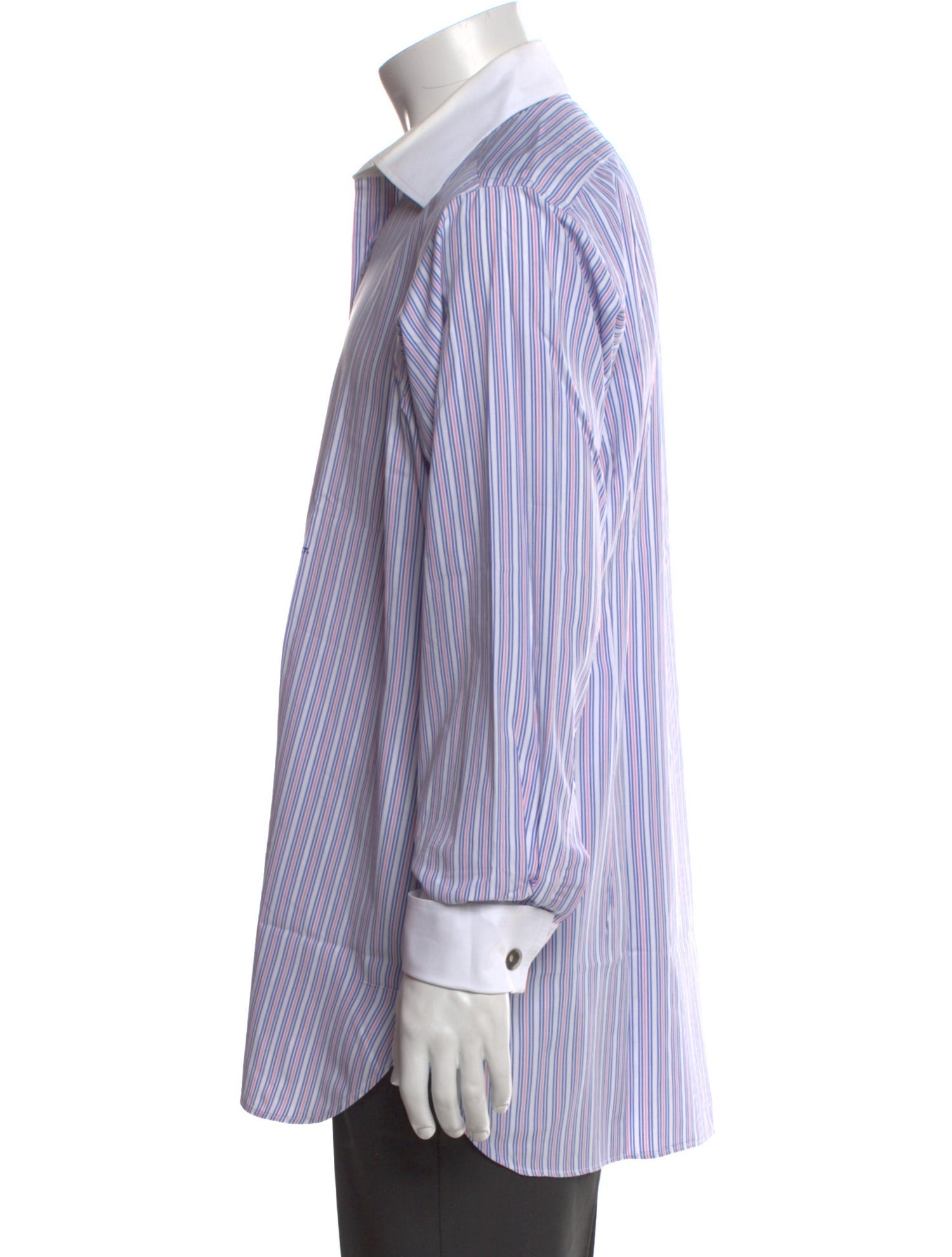 Turnbull & Asser Striped Long Sleeve Dress Shirt
