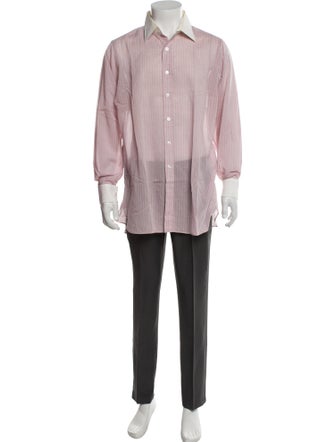 Turnbull & Asser Striped Long Sleeve Dress Shirt