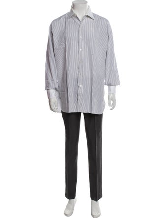 Turnbull & Asser Striped Long Sleeve Dress Shirt