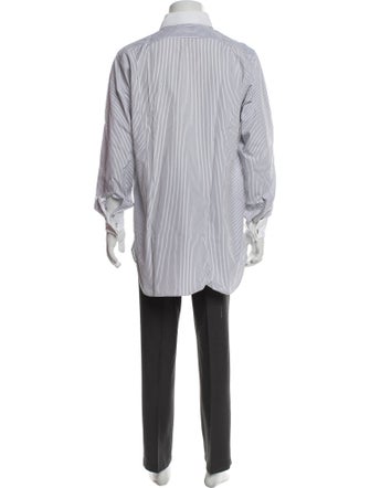 Turnbull & Asser Striped Long Sleeve Dress Shirt