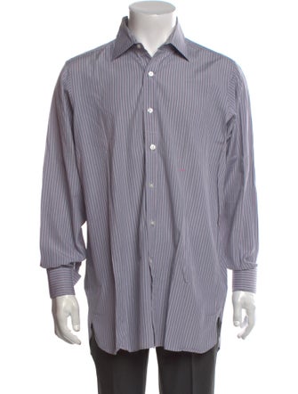 Turnbull & Asser Striped Long Sleeve Dress Shirt