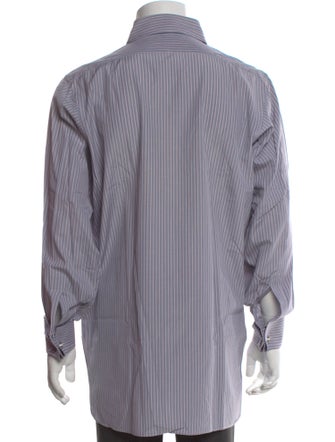 Turnbull & Asser Striped Long Sleeve Dress Shirt