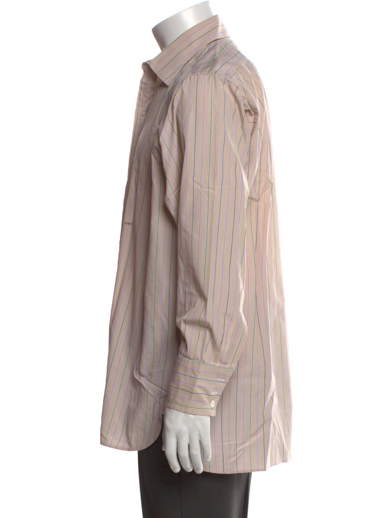 Turnbull & Asser Striped Long Sleeve Dress Shirt