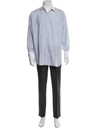 Turnbull & Asser Striped Long Sleeve Dress Shirt