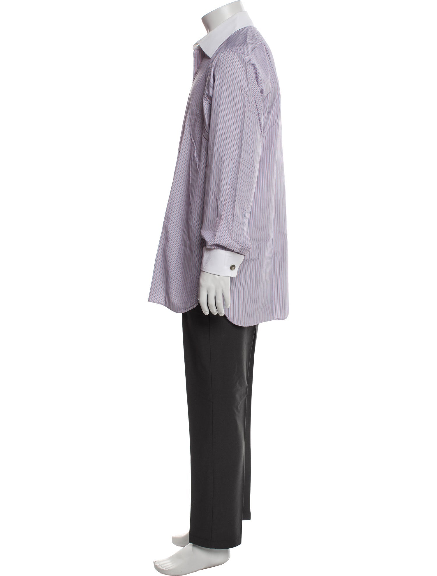 Turnbull & Asser Striped Long Sleeve Dress Shirt