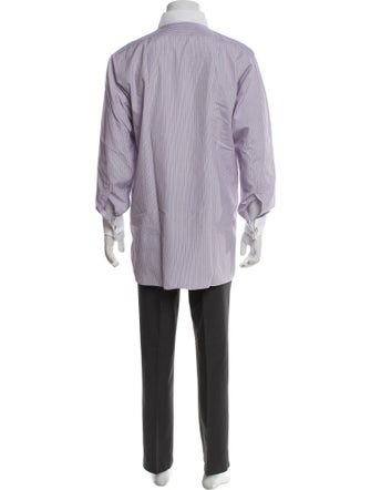 Turnbull & Asser Striped Long Sleeve Dress Shirt
