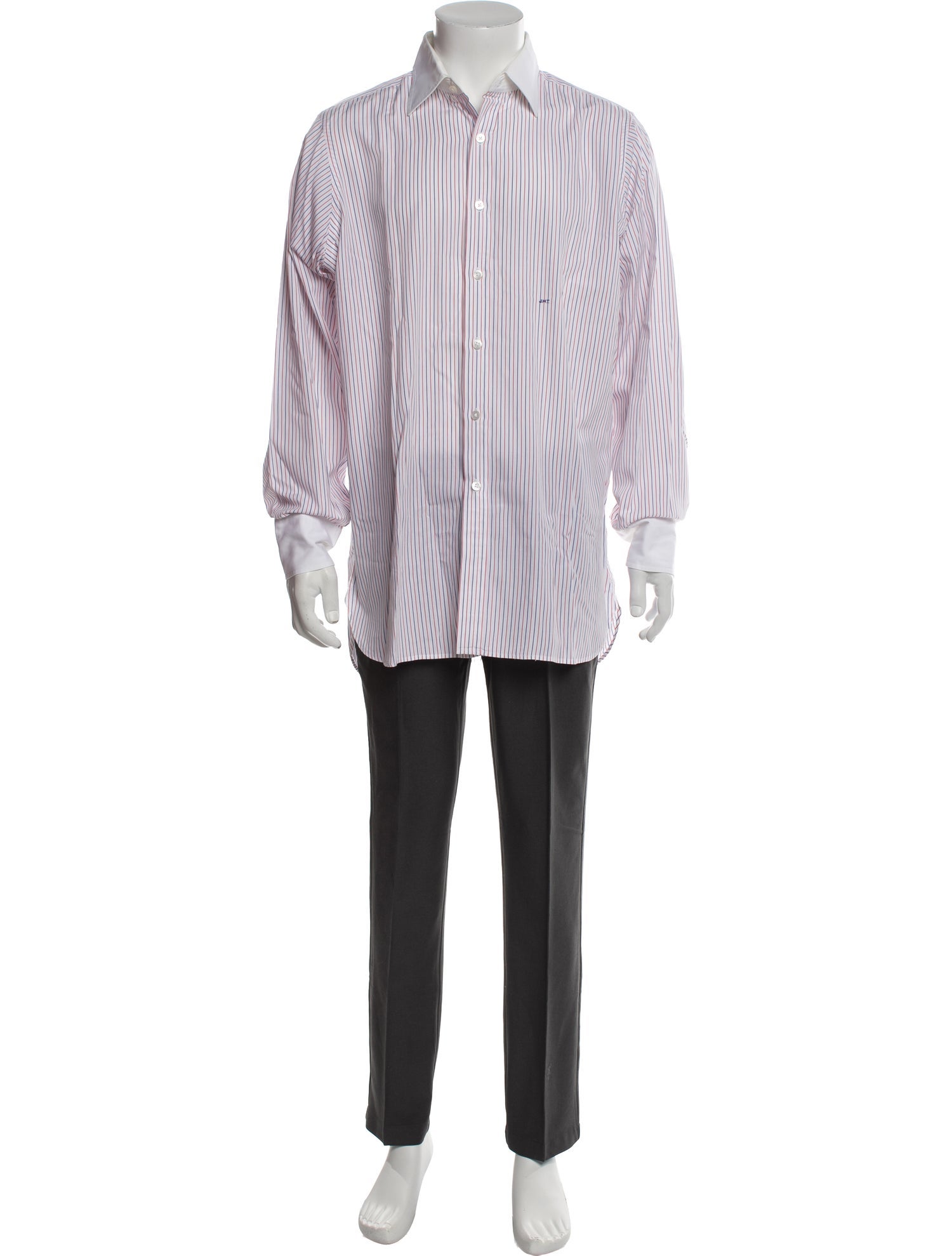 Turnbull & Asser Striped Long Sleeve Dress Shirt