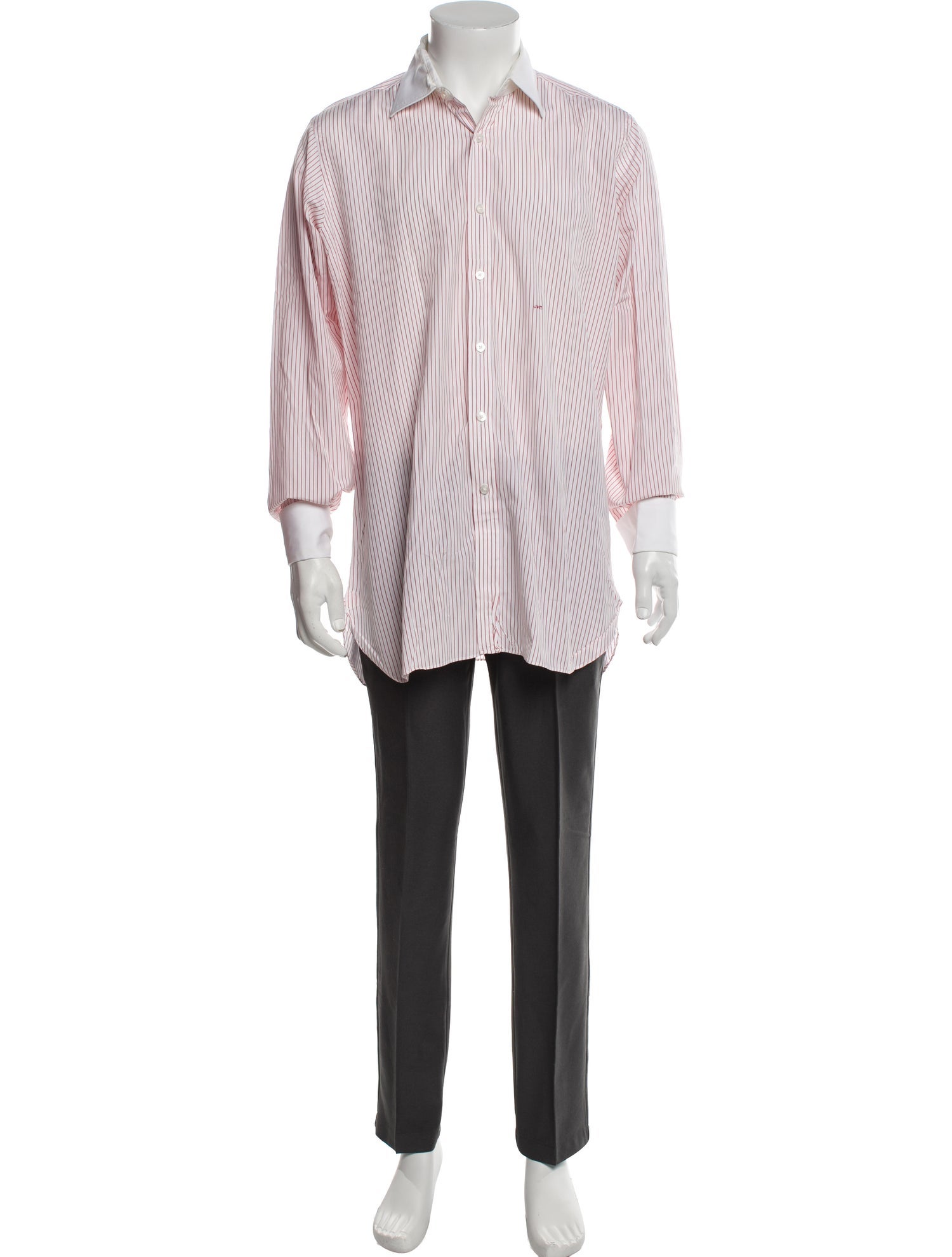 Turnbull & Asser Striped Long Sleeve Dress Shirt