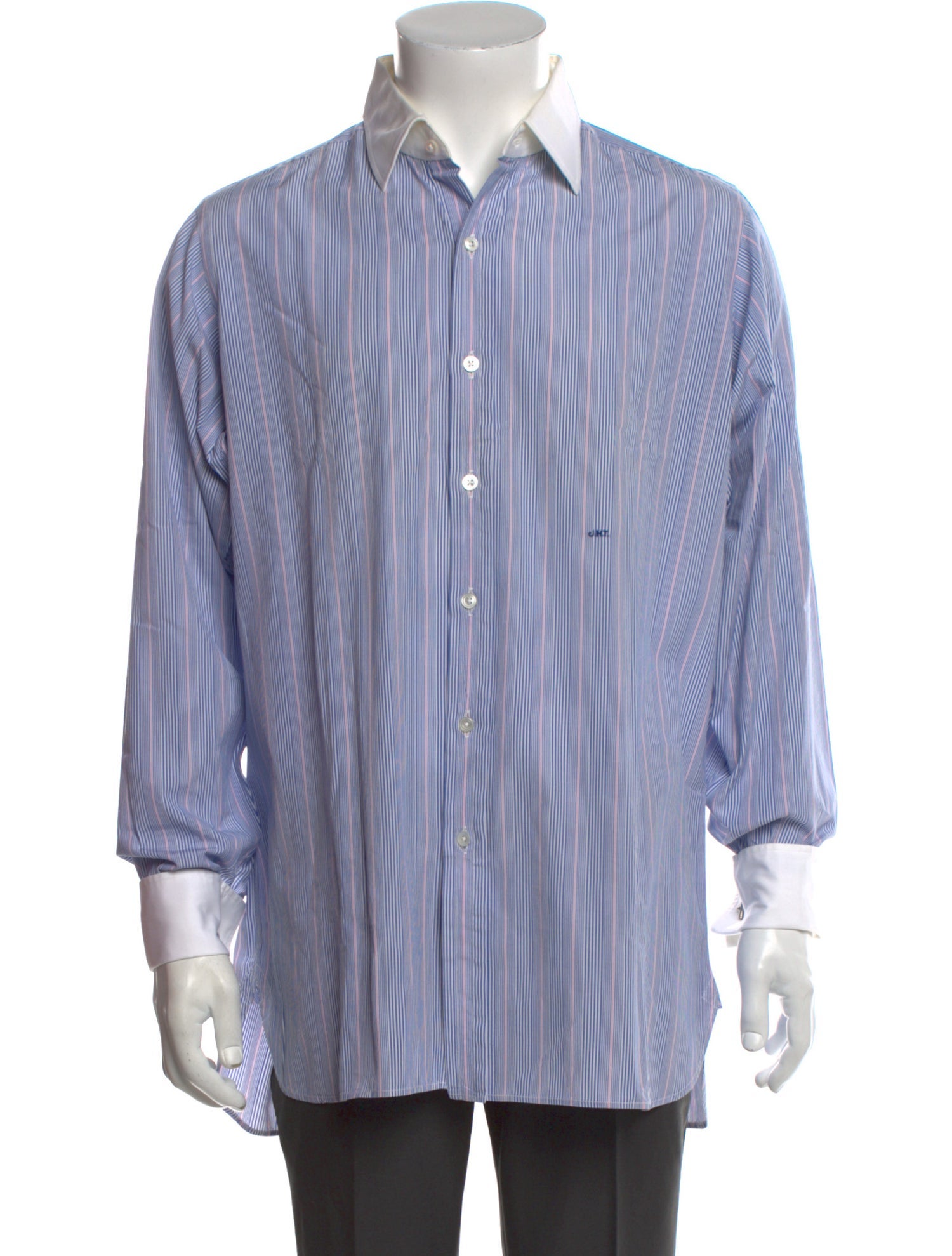 Turnbull & Asser Striped Long Sleeve Dress Shirt