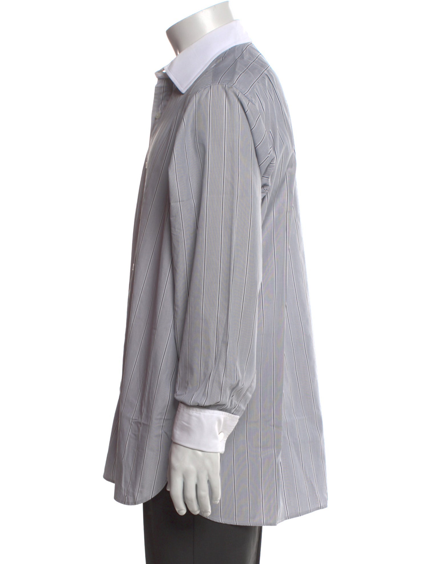 Turnbull & Asser Striped Long Sleeve Dress Shirt