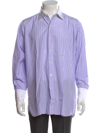 Turnbull & Asser Striped Long Sleeve Dress Shirt