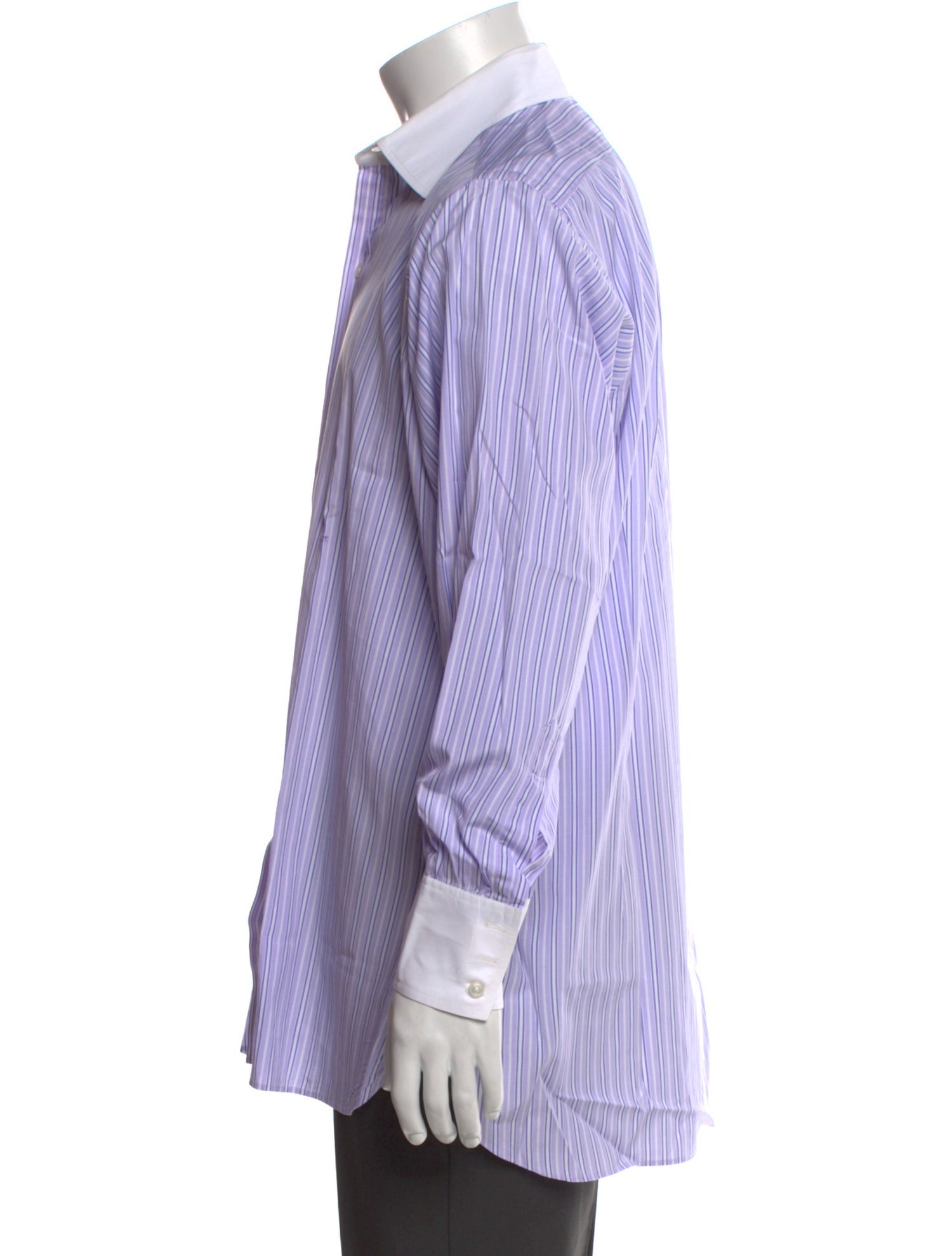 Turnbull & Asser Striped Long Sleeve Dress Shirt